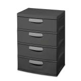 Sterilite 4 Drawer Unit Flat Gray