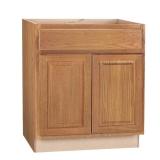 Hampton 30in Base Cabinet in Oak Glides