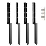 Fence Post Anchor Repair Kit 4-Pack 2x2 Steel