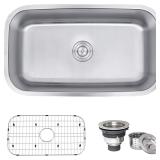 Ruvati 32-Inch Undermount Sink, 16G, Brushed