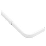 28 in. - 48 in. Single Curtain Rod in White