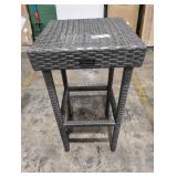 Crosley Grey Whicker Table 15" W x 29" H
