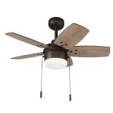 Waterly 32 in. Indoor Ceiling Fan with LED