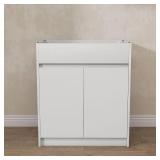 Honeycomb Aluminum Floor Base Cabinet, White