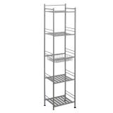 Slat Style Towel Tower, Nickel 58.5H