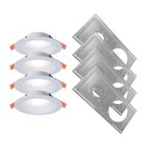 6 in. CCT Canless LED Downlight (4-Pack)