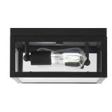 Hurley Modern 2-Light Matte Black Flush Mount