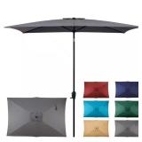 Rectangular Steel Market Umbrella 6.6x9.8 ft