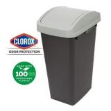 GLAD 12-Gallon Plastic Trash Can with Lid
