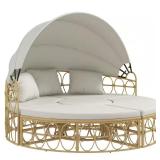 Outsunny Round Outdoor Daybed 5-Piece Set