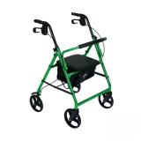Aluminum Folding 4-Wheel Rollator in Green