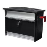 Mailsafe Black Mailbox: Wall Mount