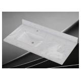42" x 22" Stone Carrara White Vanity Top