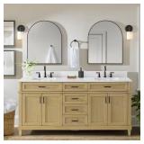Talmore 72" Double Sink Vanity w/ Marble Top
