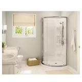 Cyrene 34" Corner Shower Stall Kit, White