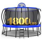 Zupapa 1800Lbs No-Gap Trampoline Net-Ladder (See