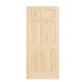 JELD-WEN 32x80 Pine Unfinished 6-Panel Door Slab