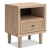 Cielden Brown 1 Drawer 21 in. W Nightstand