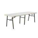 HDX 8 ft Rectangle Resin Top Table Seats 8