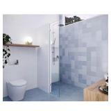 Vela 19.5W x 78H Frameless Shower Door Chrome