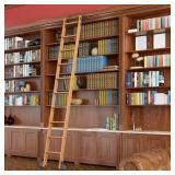 Red Oak Library Ladder, 9.92 ft Reach, Black