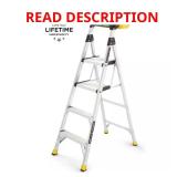 (Damaged Bottom Support) 5.5 ft Aluminum Ladder,