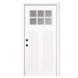 36x80 6 Lite Clear Craftsman Front Door