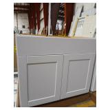 White base cabinet aprox 35"Hx 36"Lx25"D
