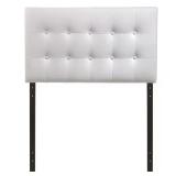 Emily White Twin Upholstered Vinyl Headboard