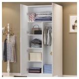 White Armoire Wardrobe with Shelves