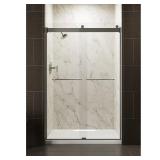 Levity 44-48" Sliding Shower Door, Nickel