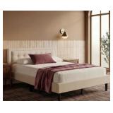 Full size bed frame, Tan Material