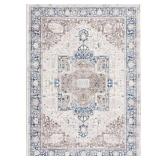 Silky Medallion 5 ft. x 7 ft. Multi Area Rug