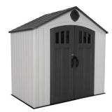 Lifetime 8x5 Outdoor Shed, Light Gray