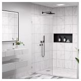 Yuaris 36x78 Frameless Fixed Shower Door BN