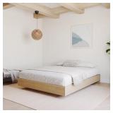 Fiji Natural Maple Queen Platform Bed