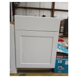 24" Base Cabinet W Drawer - White