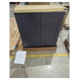 30" x 13" x 36" Navy Blue Wall Cabinet