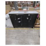 48" x 19" x 34-7/8" Black Vanity w/ White Top