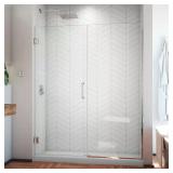 Unidoor Plus Frameless Shower Door Chrome