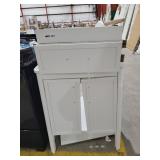 White single vanity, approx 32"H x 24"W x 19"L