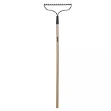 51 in. Wood Handle Steel 14-Tine Bow Rake