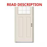 32x80 6-Lite Craftsman Steel Front Door DAMAGED.