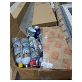Box Lot Of W2-40 & Brake Cleaner