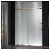 Brushed Gold 48x76 Frameless Shower Door