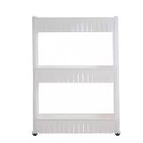 3-Tier White Slim Slide-Out Pantry with Wheels