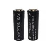 Lithium Phosphate 1000 mAh Solar 2-Pack 18500