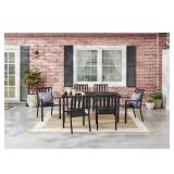 StyleWell Stackable Steel Slat Chair, Black