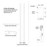 Unfinished White PVC Jamb Extender Kit