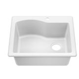 Kraus Quarza 25x22 White Granite Sink
